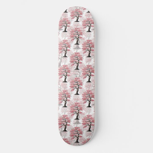 Sakura Pink Cherry Blossom Baumdesign Skateboard (Vorderseite)