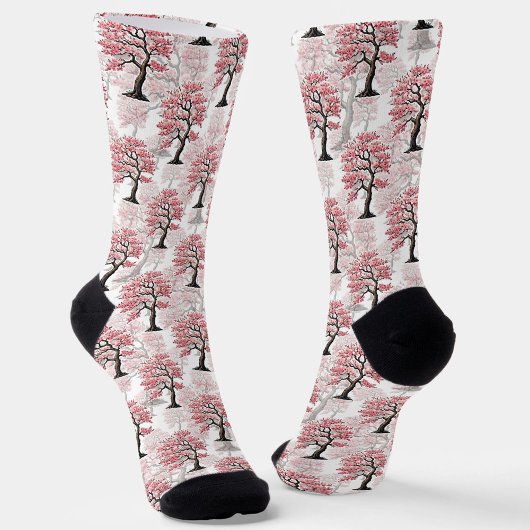 Sakura Pink Cherry Blossom Baumdesign Socken