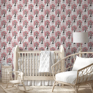 Sakura Pink Cherry Blossom Baumdesign Tapete
