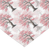 Sakura Pink Cherry Blossom Baumdesign Tischdecke (Schrägansicht)