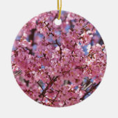 Sakura Pink Cherry Blossom Sky Keramikornament (Vorne)