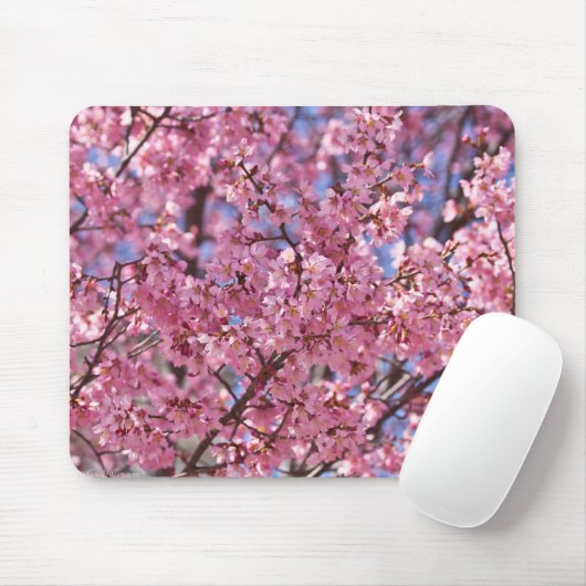Sakura Pink Cherry Blossom Sky Mousepad (Mit Mouse)