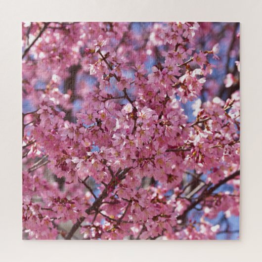 Sakura Pink Cherry Blossom Sky Puzzle (Vertikal)
