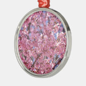 Sakura Pink Cherry Blossom Sky Silbernes Ornament (Links)