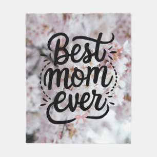 Sakura Pink Elegant Beste Mutter Aller Zeiten Mutt Fleecedecke