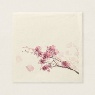Sakura Pink Paper Napkins (50 Stk.) Serviette