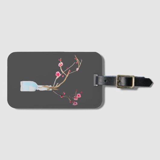 Sakura pinkfarbene Kirschblüte Gepäckanhänger (Vorderseite (Horizontal))