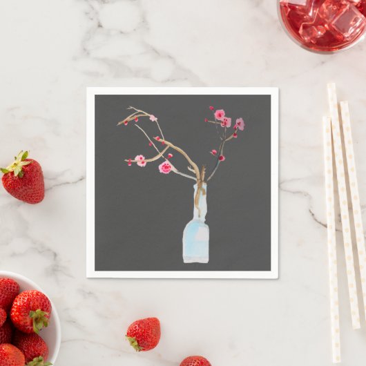 Sakura pinkfarbene Kirschblüte Serviette (Beispiel)