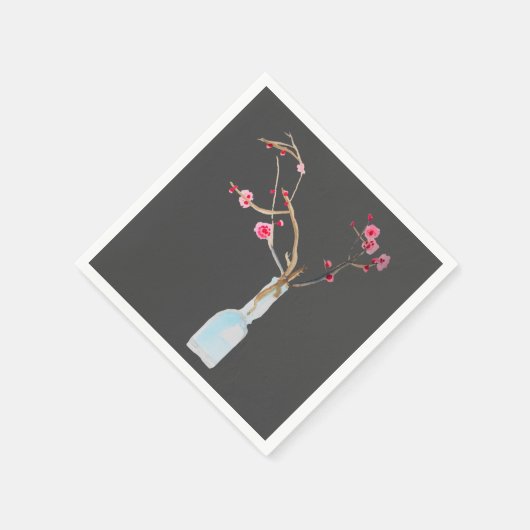 Sakura pinkfarbene Kirschblüte Serviette (Ecke)