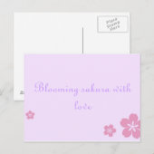 Sakura poscard postkarte (Vorne/Hinten)