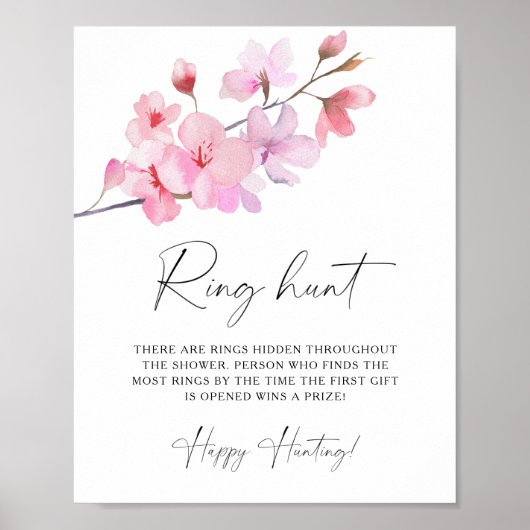 Sakura - Ring hunt Hochzeitsspiel Poster (Vorne)