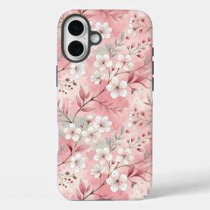 Sakura-Rosa-Blütenmuster iPhone 16 Plus Hülle