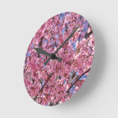 Sakura rosa Kirschblossom Himmel Runde Wanduhr (Winkel)