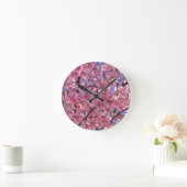 Sakura rosa Kirschblossom Himmel Runde Wanduhr (Zuhause)