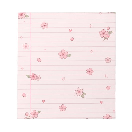 Sakura Rosa Notizblock (Vorderseite)