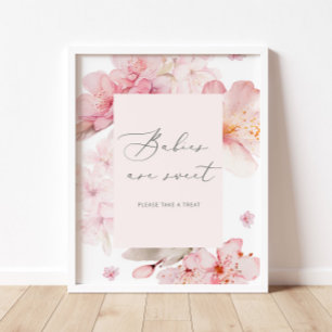 Sakura rosafarbenes Blüten-Babys sind süß Poster