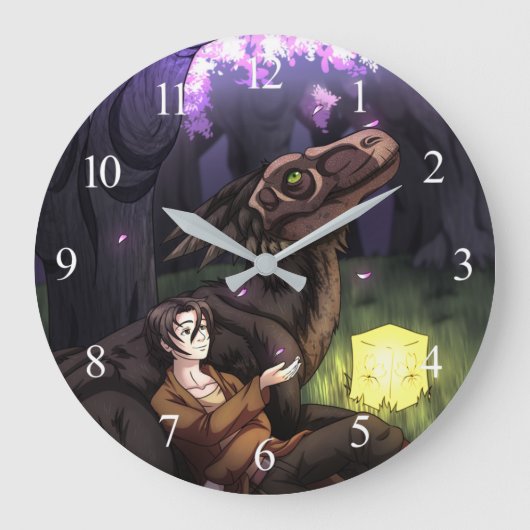 Sakura Saison Große Wanduhr (Vorderseite)