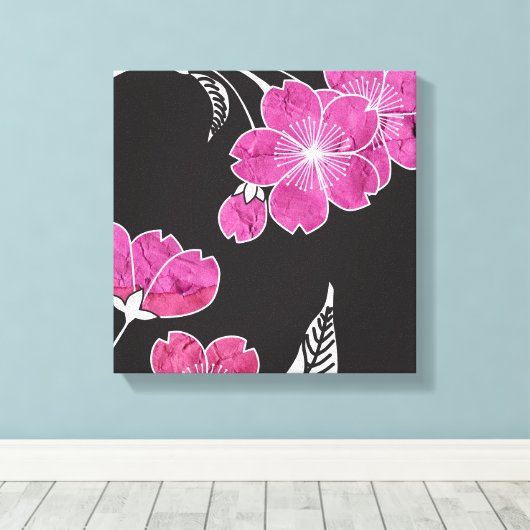 Sakura-Sammlung Leinwanddruck (Insitu (Holzboden))