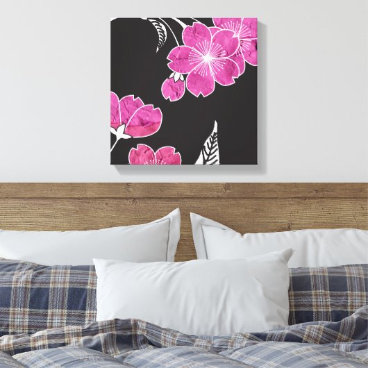 Sakura-Sammlung Leinwanddruck (Insitu (Schlafzimmer))