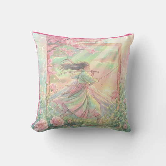Sakura Samourai japonaise coussin Kissen (Vorderseite)
