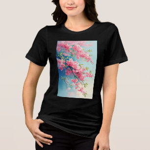 Sakura-Schimmer des Frühlings Tri-Blend Shirt