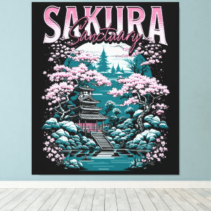 Sakura-Schutzgebiet Japanischer Garten Leinwanddruck
