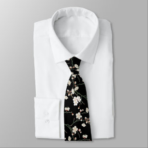 Sakura schwarz-weiß Neck Tie Krawatte