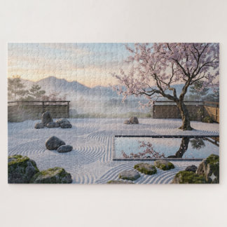 Sakura Serenity: Der minimalistische Zen-Garten Puzzle