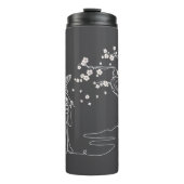 Sakura Serenity: Kimono Woman Thermal Tumbler Thermosbecher (Vorderseite)