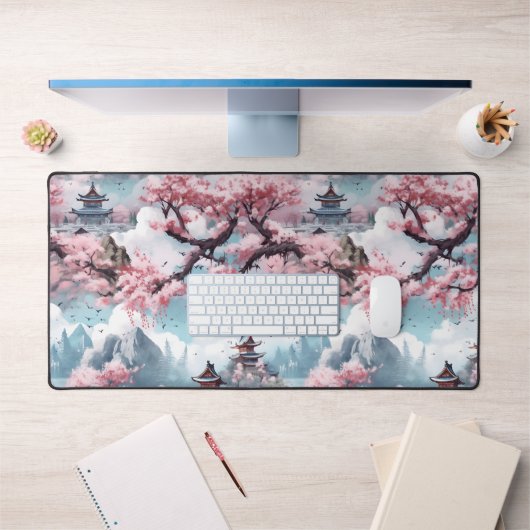 Sakura Serenity Temple Desk Mat Schreibtischunterlage (Büro 1)