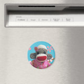 Sakura Sock Monkey Magnet (In Situ (Geschirrspüler))