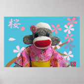 Sakura Sock Monkey Poster (Vorne)