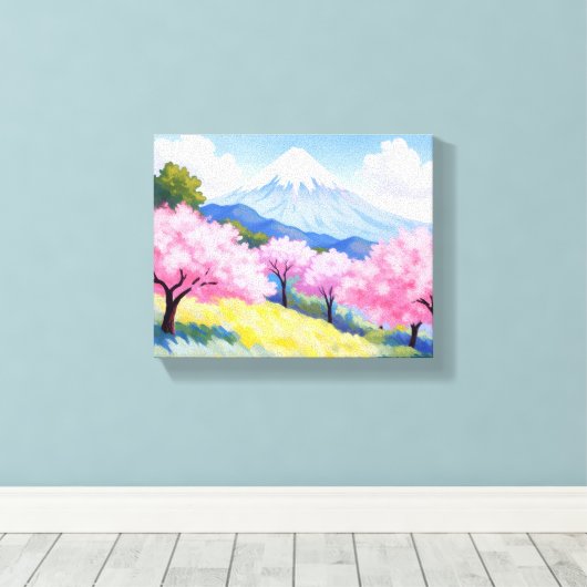 Sakura Spring Canvas Print Leinwanddruck (Insitu (Holzboden))