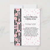 Sakura Spring Cherry Blossoms Babydusche Dankeskarte (Vorderseite)