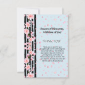 Sakura Spring Cherry Blossoms Babydusche Dankeskarte (Vorderseite)