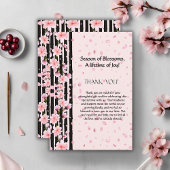 Sakura Spring Cherry Blossoms Babydusche Dankeskarte