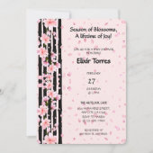 Sakura Spring Cherry Blossoms Babydusche Einladung (Vorderseite)