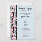 Sakura Spring Cherry Blossoms Babydusche Einladung (Vorderseite)