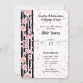 Sakura Spring Cherry Blossoms Babydusche Einladung (Vorderseite)