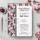 Sakura Spring Cherry Blossoms Babydusche Einladung