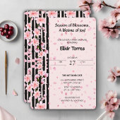 Sakura Spring Cherry Blossoms Babydusche Einladung