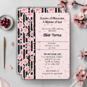 Sakura Spring Cherry Blossoms Babydusche Einladung