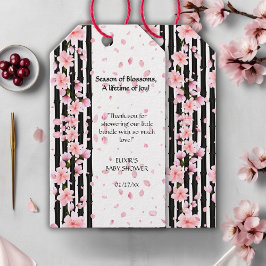 Sakura Spring Cherry Blossoms Babydusche Geschenkanhänger