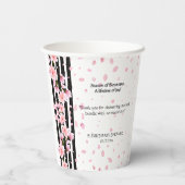 Sakura Spring Cherry Blossoms Babydusche Pappbecher (Rückseite)