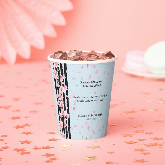 Sakura Spring Cherry Blossoms Babydusche Pappbecher (Insitu)