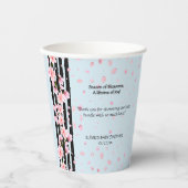 Sakura Spring Cherry Blossoms Babydusche Pappbecher (Vorderseite)