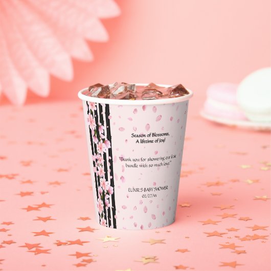 Sakura Spring Cherry Blossoms Babydusche Pappbecher (Insitu)