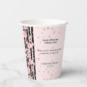 Sakura Spring Cherry Blossoms Babydusche Pappbecher (Rückseite)
