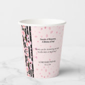 Sakura Spring Cherry Blossoms Babydusche Pappbecher (Vorderseite)