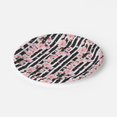 Sakura Spring Cherry Blossoms Babydusche Pappteller (Schrägansicht)